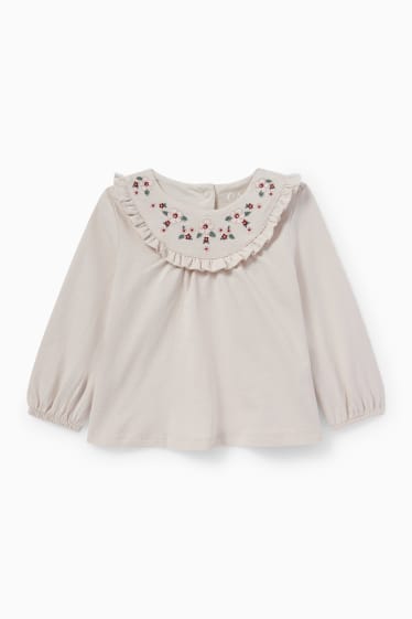 Bébés - Petites fleurs - ensemble bébé - 3 pièces - taupe