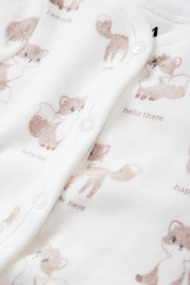 Neonati - Volpe - pigiama per neonati - bianco