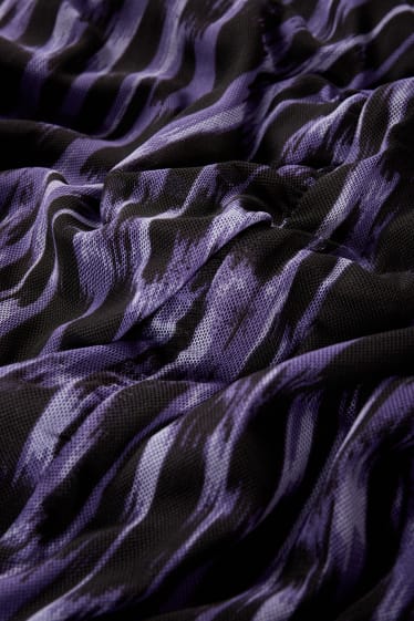 Kobiety - Spódnica z siateczki - we wzór - purpurowy