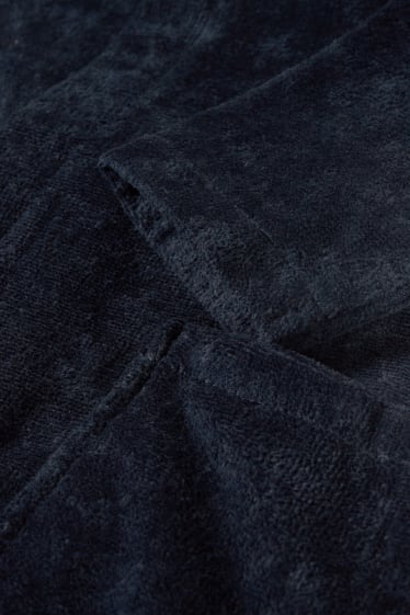 Kinderen: jongens - Badjas met capuchon - donkerblauw