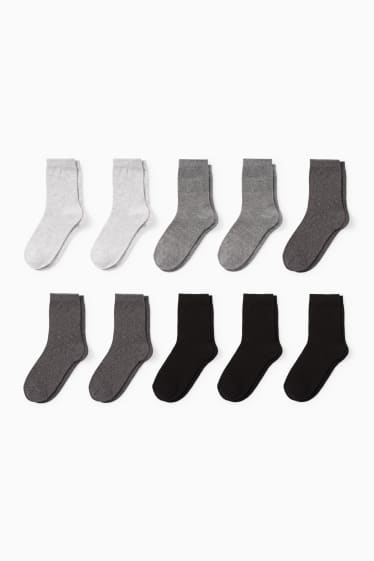Enfants - Lot de 10 paires - chaussettes - noir