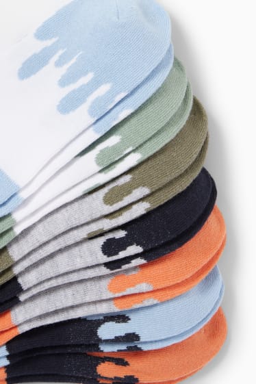 Kinderen - Set van 7 paar - sokken - met patroon - wit