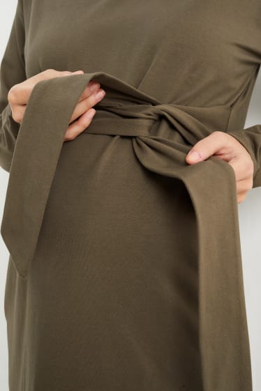 Dámské - Těhotenské šaty - tmavozelená