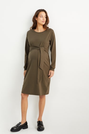 Women - Maternity dress - dark green