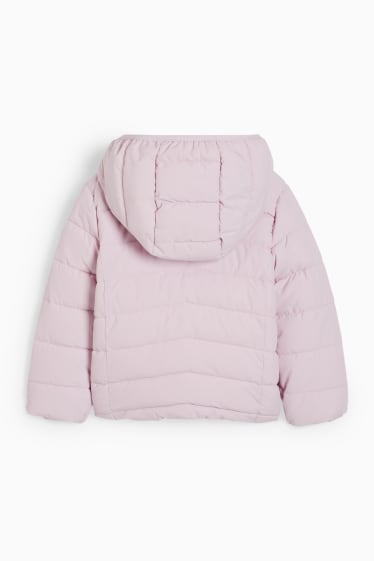 Children - Quilted jacket with hood - water-repellent - light violet