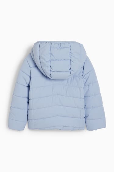 Kinderen - Gewatteerde jas met capuchon - waterafstotend - lichtblauw