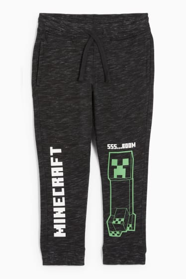 Kinder Jungen - Minecraft - Jogginghose - grau-melange