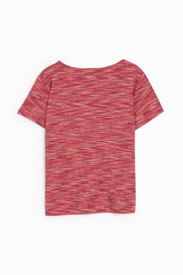 Dámské - Funkční tričko - s UV ochranou - se vzorem - červená