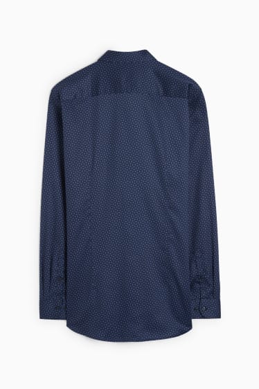 Hombre - Camisa - slim fit - Kent - de planchado fácil - azul oscuro