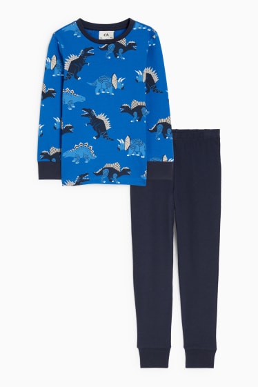 Children - Dinosaur - pyjamas - 2 piece - blue