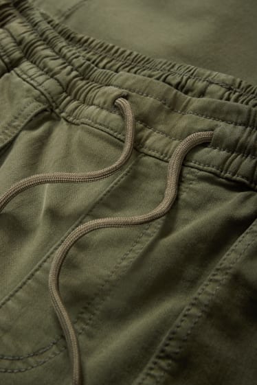 Uomo - Pantaloni cargo - tapered fit - verde scuro