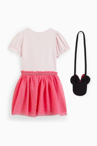 Kinder - Minnie Maus - Set - Kleid und Umhängetasche - rosa