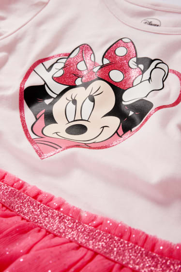 Niños - Minnie Mouse - set - vestido y bolso bandolera - rosa