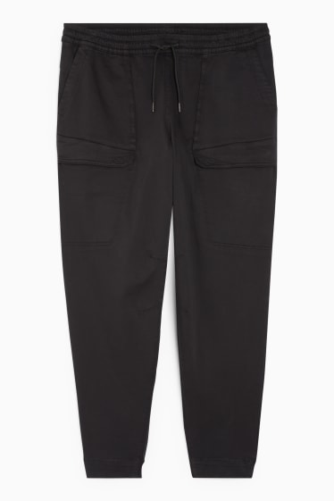 Hombre - Pantalón cargo - tapered fit - negro