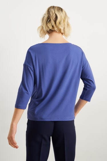 Mujer - Camiseta básica de manga larga - lila