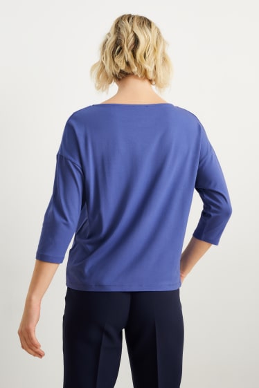 Donna - Maglia a maniche lunghe basic - porpora