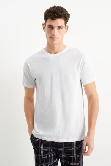 Hombre - Pack de 3 - camisetas interiores - sin costuras - blanco