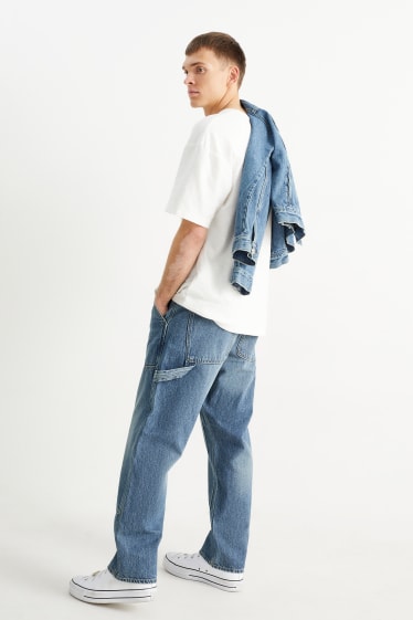 Herren - Cargo Jeans - Relaxed Fit - helljeansblau