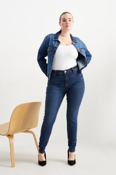 Damen - Skinny Jeans - Mid Waist - Shaping-Jeans - LYCRA® - jeansblau
