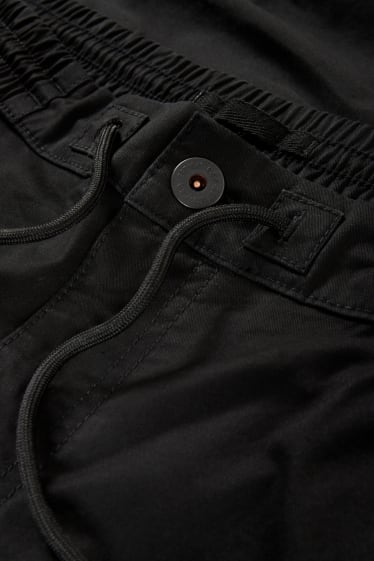 Men - Cargo trousers - regular fit - black