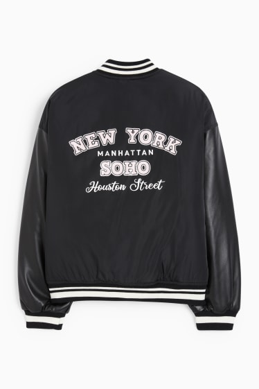 Bambini - New York - giacca stile college - nero