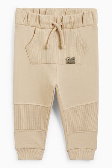 Bébés - Grenouille - pantalon de jogging pour bébé - beige