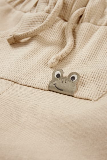 Niemowlęta - Żaba - niemowlęce spodnie dresowe - beżowy