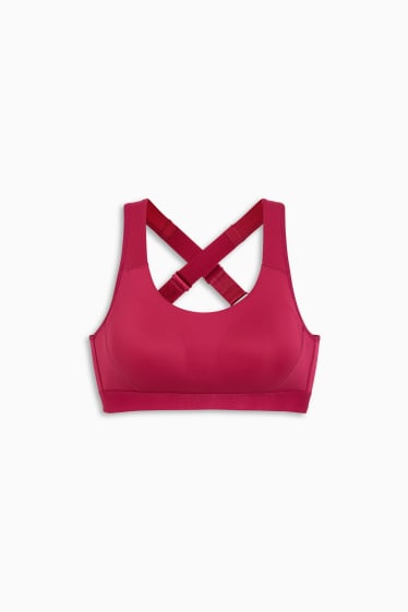 Women - Sports bra - padded - 4 Way Stretch - dark rose