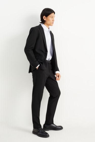 Hombre - Camisa de oficina - slim fit - cutaway - de planchado fácil - blanco