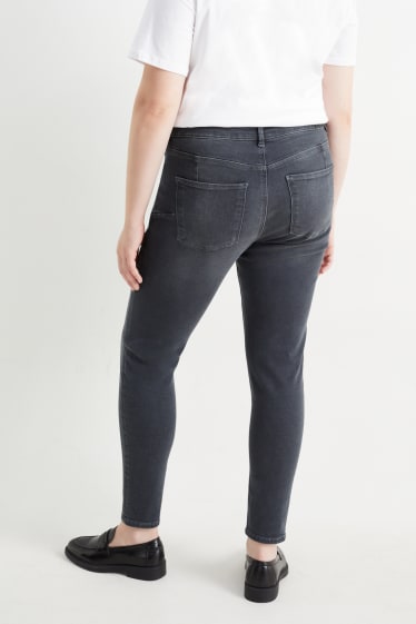 Women - Skinny jeans - mid-rise waist - shaping jeans - denim-gray