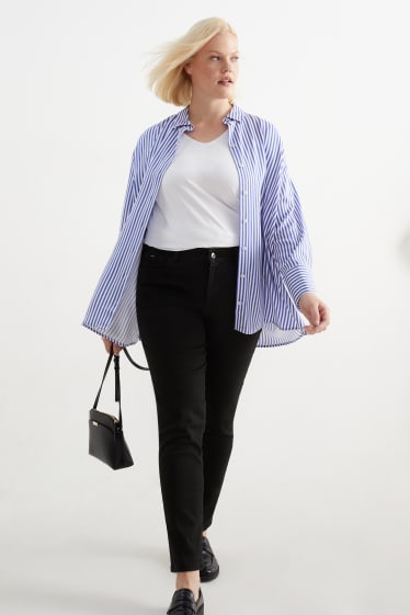 Donna - Slim jeans - vita media - jeans modellanti - LYCRA® - nero