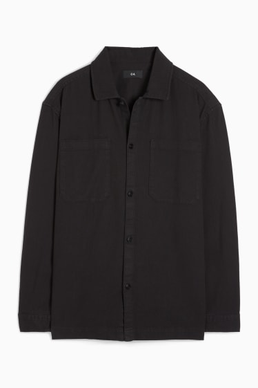Heren - Overhemd - regular fit - Kent - zwart