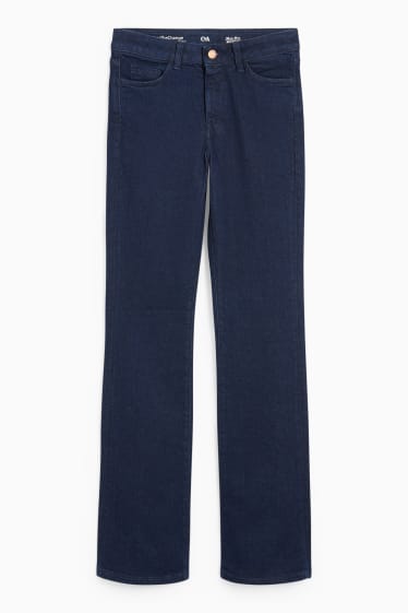 Women - Bootcut jeans - mid-rise waist - LYCRA® - denim-dark blue