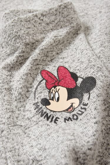 Children - Minnie Mouse - knitted leggings - light gray-melange