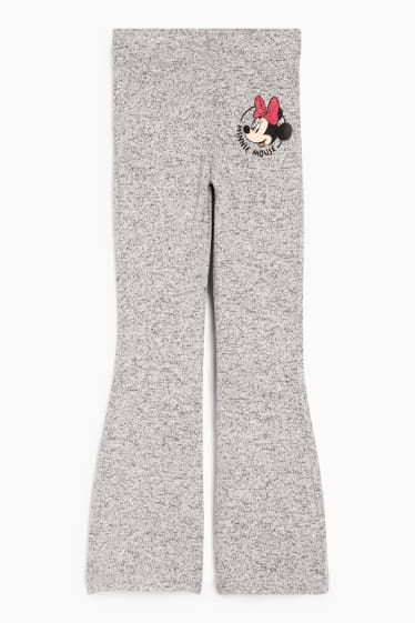 Niños - Minnie Mouse - leggings de punto - gris claro jaspeado