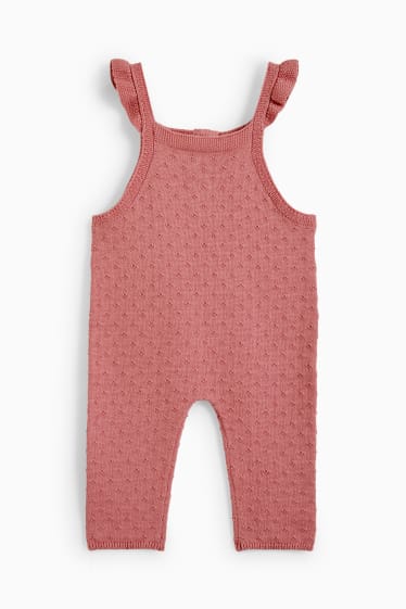 Babys - Baby-outfit - 2-delig - gebloemd - fuchsiarood