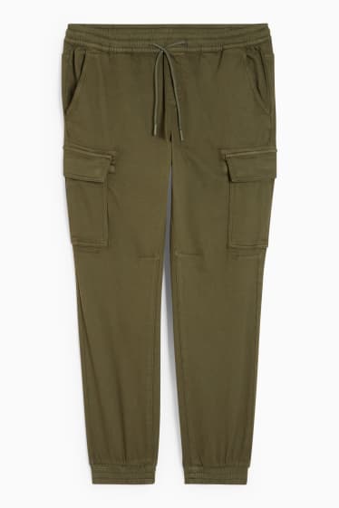 Hombre - Pantalón cargo - tapered fit - verde oscuro