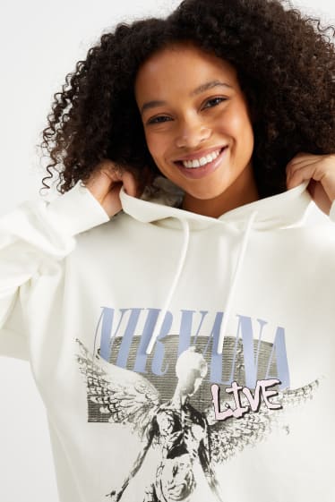 Damen - CLOCKHOUSE - Hoodie - Nirvana - cremeweiss