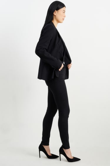 Women - Skinny jeans - mid-rise waist - shaping jeans - LYCRA® - black