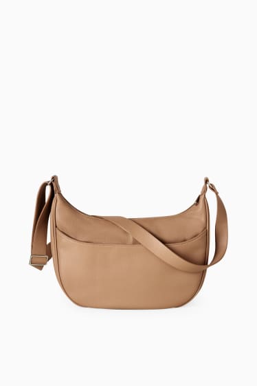 Damen - Umhängetasche - Lederimitat - beige