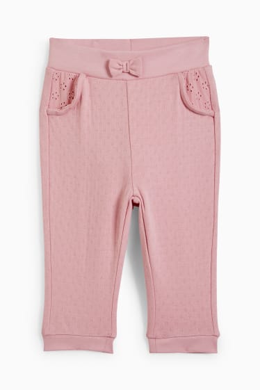 Miminka - Teplákové kalhoty pro miminka - růžová