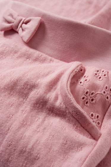 Miminka - Teplákové kalhoty pro miminka - růžová