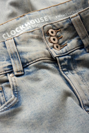 Ados & jeunes adultes - CLOCKHOUSE - bootcut jean - low waist - LYCRA® - jean gris clair