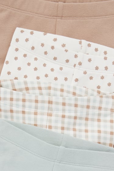 Baby: meisjes - Set van 4 - haasjes - baby-thermolegging - mintgroen