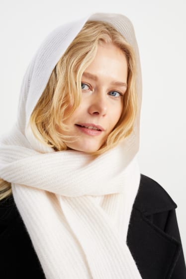 Donna - Sciarpa di cashmere - bianco