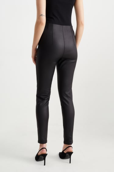 Donna - Pantaloni - vita alta - skinny fit - nero