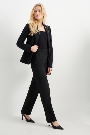 Kobiety - Spodnie biznesowe - regular fit - czarny
