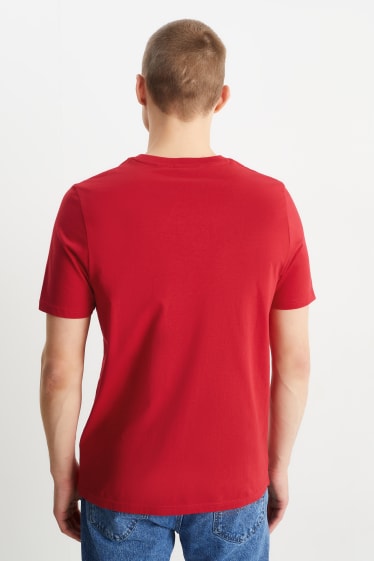 Pánské - Tričko - červená
