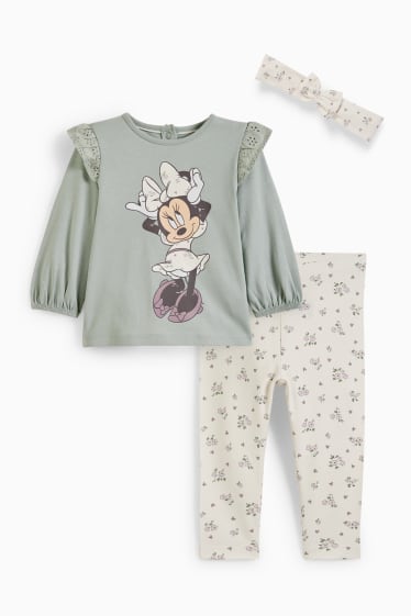 Miminka - Minnie Mouse - outfit pro miminka - 3dílný - mátově zelená