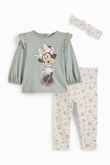 Neonati - Minnie - completo neonate - 3 pezzi - verde menta